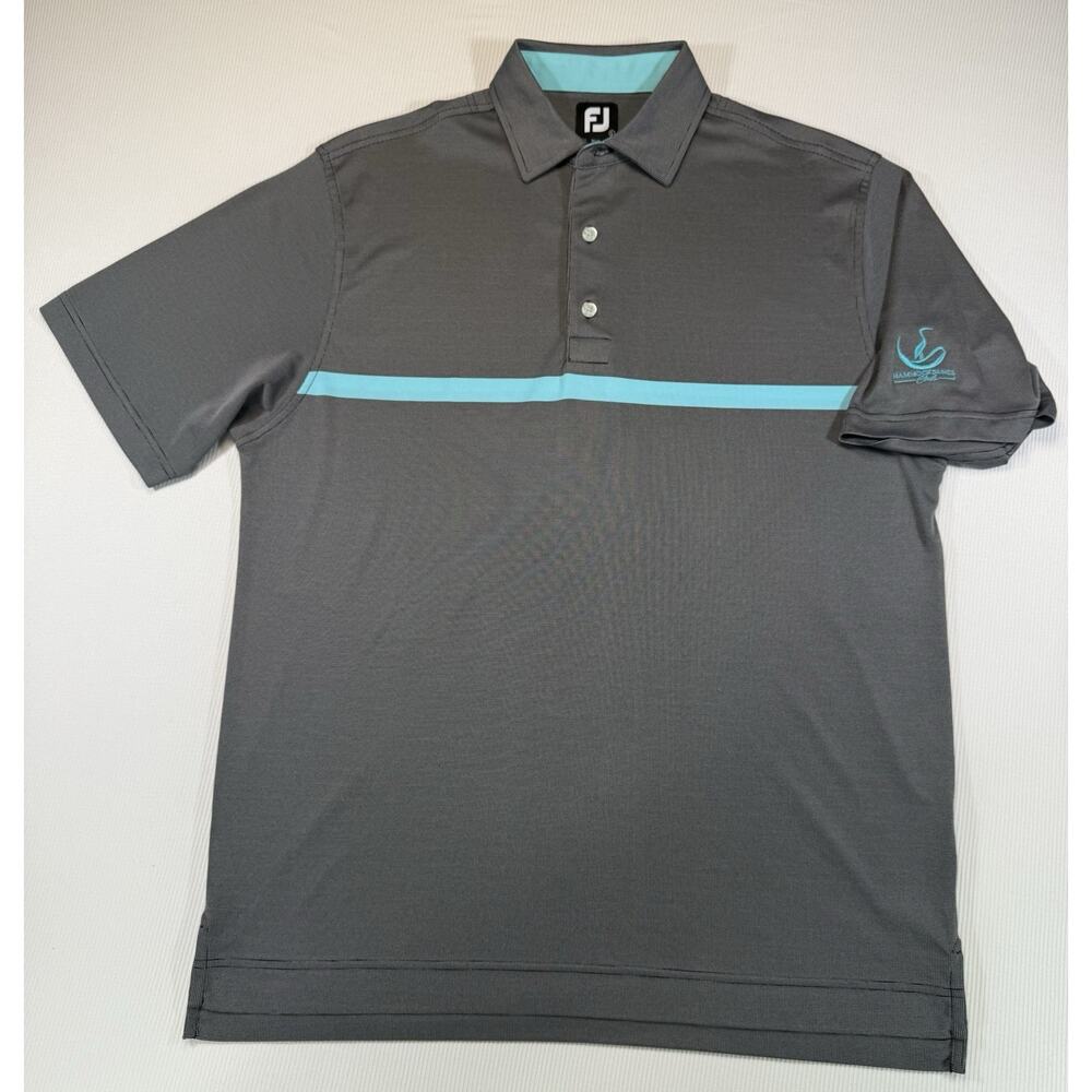FootJoy FJ Golf Polo Shirt Mens Large Gray Hammock Dunes Club